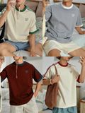 NOOBITA - Áo thun tay ngắn 3 sọc tay 8372