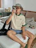 NOOBITA - Áo thun tay ngắn 3 sọc tay 8372