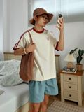 NOOBITA - Áo thun tay ngắn 3 sọc tay 8372