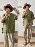 NOBITA HOME - Sơ mi tay ngắn cổ pijama 7760