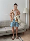 NOOBITA - Sơ mi tay ngắn mua hè hoạ tiết 8192