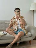 NOOBITA - Sơ mi tay ngắn mua hè hoạ tiết 8192