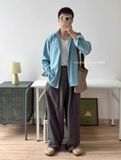 NOOBITA - Sơ mi denim tay dài form rộng 8198