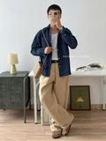 NOOBITA - Sơ mi denim tay dài form rộng 8198