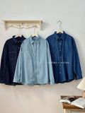 NOOBITA - Sơ mi denim tay dài form rộng 8198