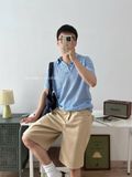 NOOBITA - Áo polo lưới tay ngắn 8209
