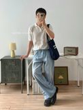 NOOBITA - Áo polo lưới tay ngắn 8209