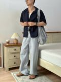NOOBITA - Sơ mi tay ngắn cổ vest 8207