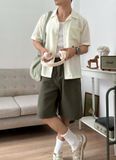 NOOBITA - Sơ mi tay ngắn cổ vest 8207