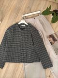 NOOBITA - Áo khoác vải tweed form ngắn 8224