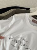 NOOBITA - Áo thun tay ngắn cotton 230gsm mềm mịn, không xù lông Honeymoon 8030