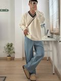 NOOBITA - Sweater len mềm mịn viền cổ 8229