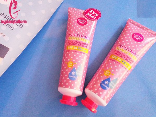 Kem Chống Nắng Trắng Da Cathy Doll Whitening Sunscreen L-glutathione Magic Cream SPF 50 PA+++