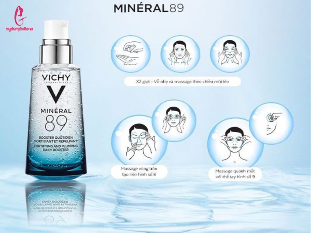 Cách dùng Tinh Chất Dưỡng ẩm Vichy Mineral 89