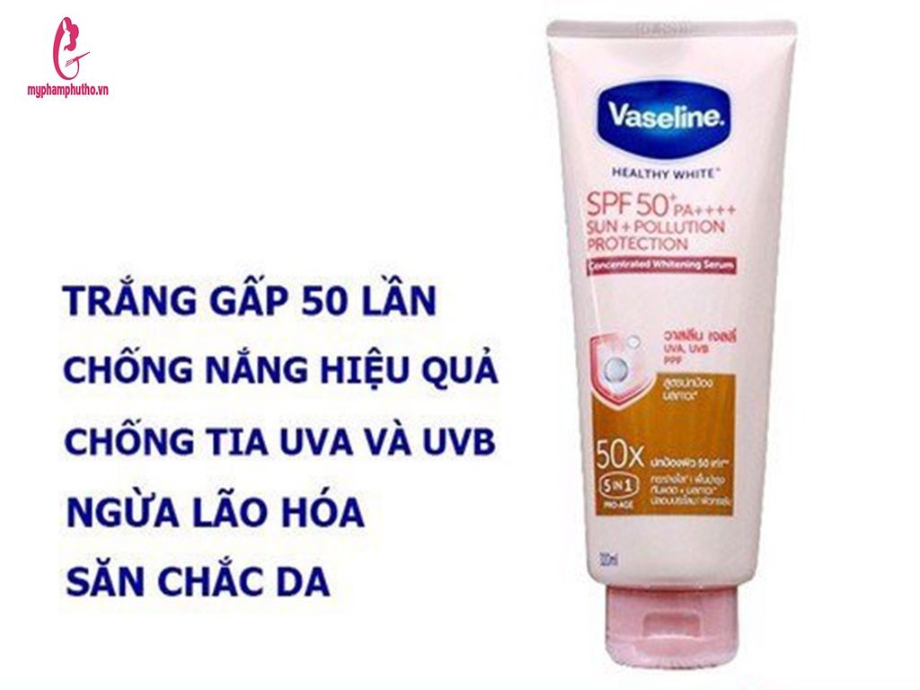 công dụng Dưỡng Thể Chống Nắng Vaselin 50X SPF 50+ PA ++++