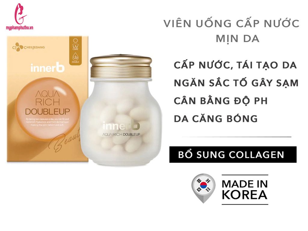 công dụng Viên uống cấp nước Innerb Aqua Rich 70 viên