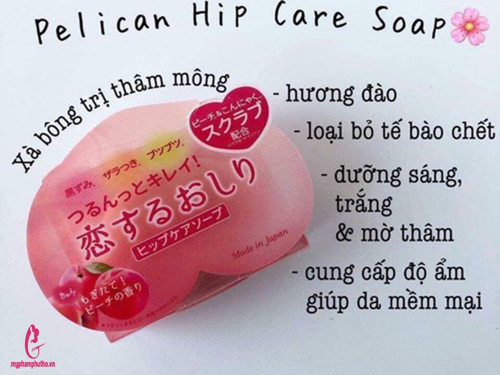 Công dụng Xà bông trị thâm mông Pelican Hip Care Soap Nhật Bản