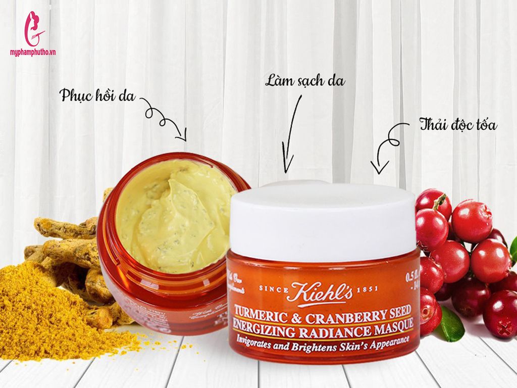 công dụng Mặt Nạ Nghệ Kiehl's Tumeric & Cranberry Seed Energizing Radiance Masque