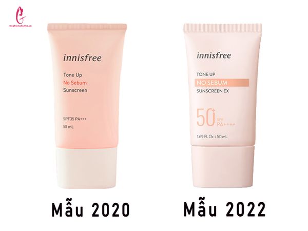 Kem Chống Nắng Innisfree màu hồng mẫu mới 2022