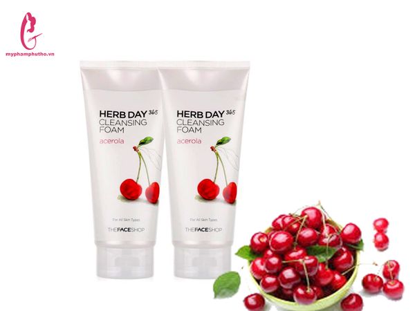 Sữa Rửa Mặt HERB DAY 365 CLEANSING FOAM  Cherry The Face Shop