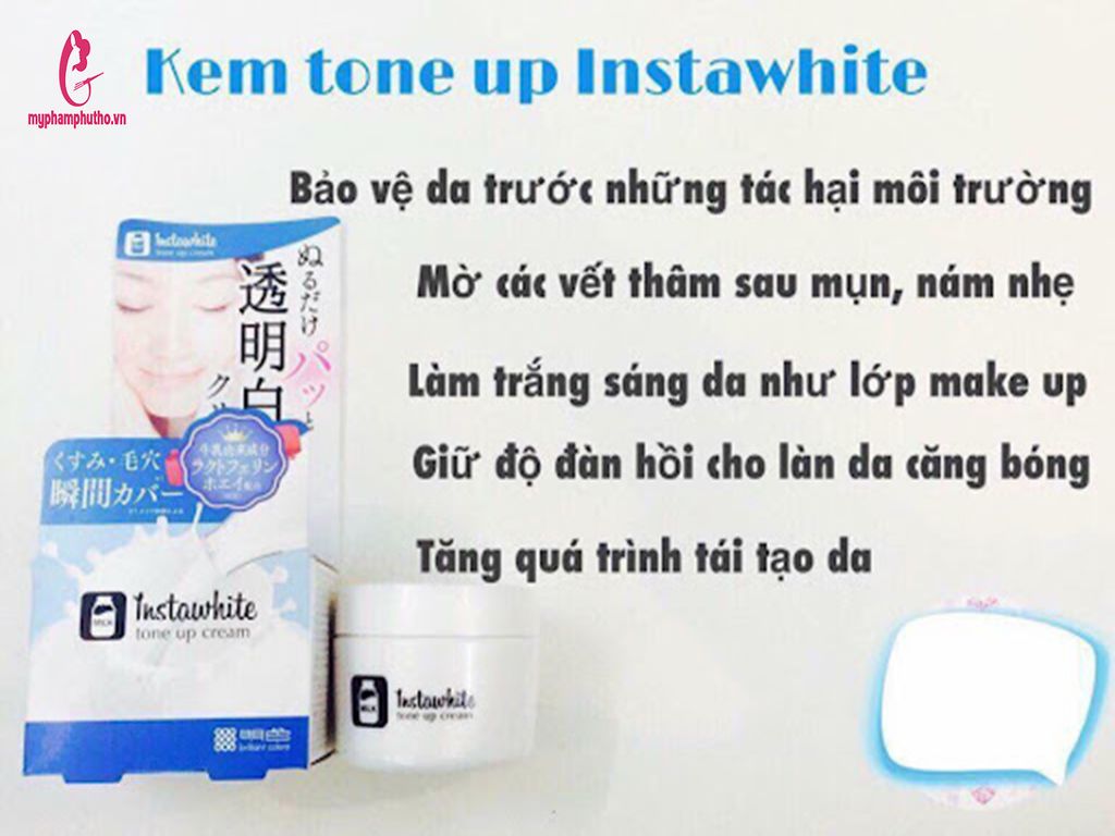 Công dụng Kem dưỡng trắng da Instawhite tone up cream Meishoku Nhật Bản