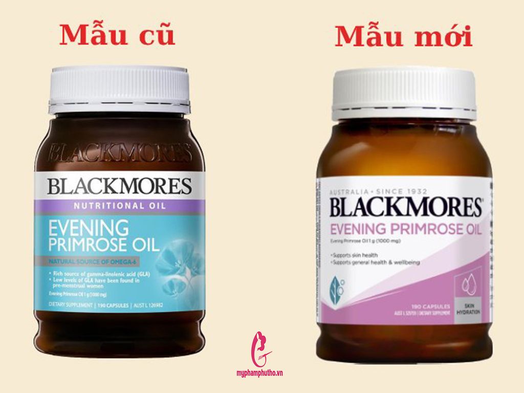 Viên Uống tinh dầu hoa anh thảo Blackmores Evening Primrose Oil Úc mẫu cũ và mới