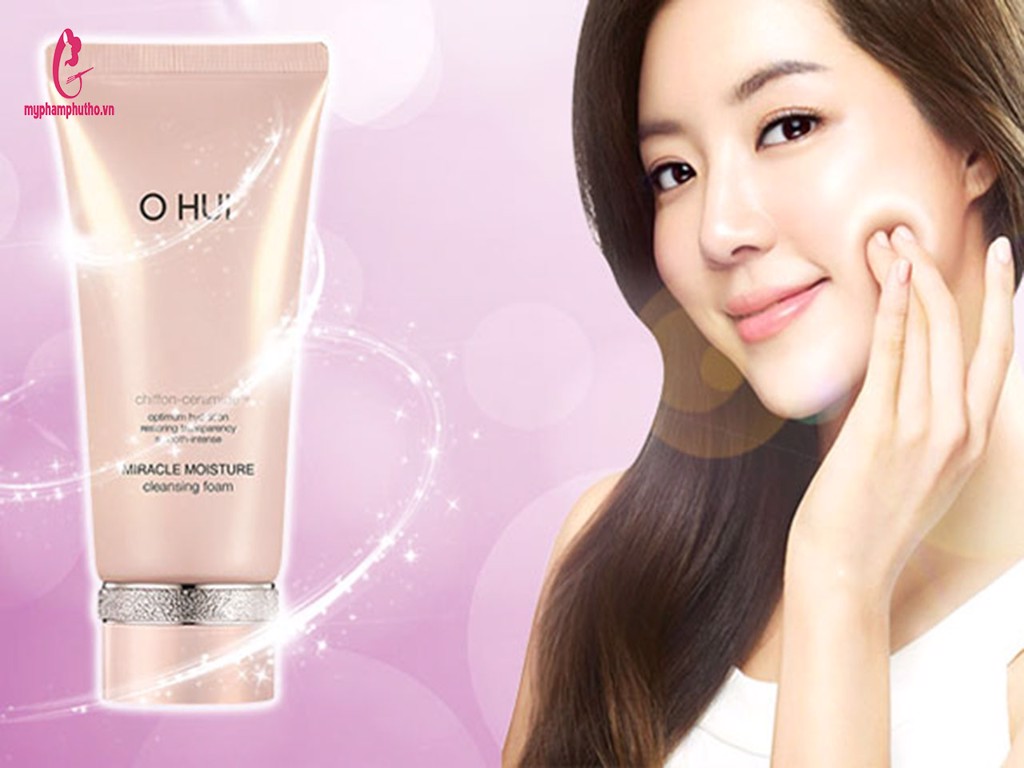 review Sữa Rửa Mặt Ohui Trắng Hồng Miracle Moisture Cleansing Foam 200ml