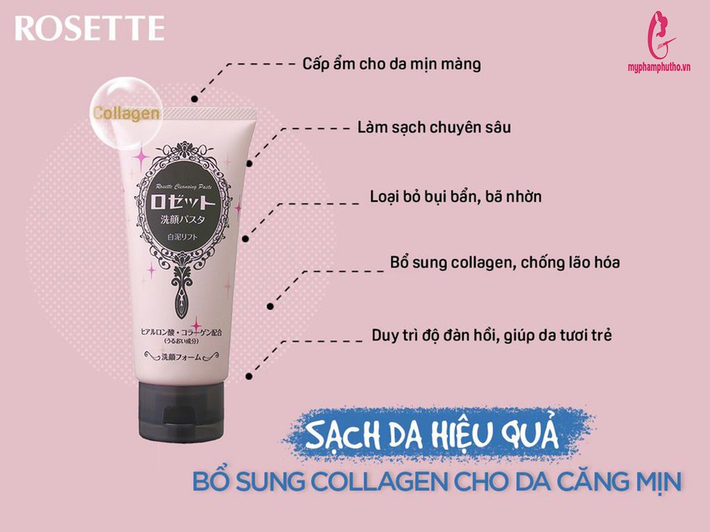 công dụng Sữa Rửa Mặt Chống Lão Hóa Rosette Nhật Bản