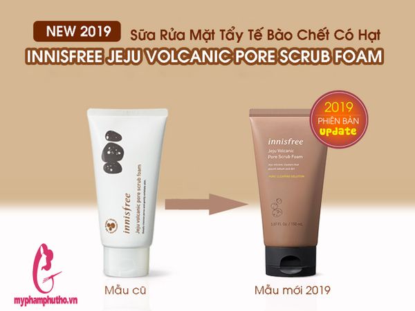 Sữa rửa mặt Innisfree jeju tro núi lửa mẫu mới nhất