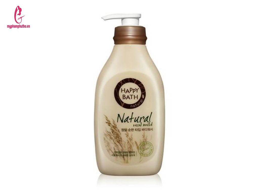 Sữa tắm cao cấp Happy Bath Hàn Quốc – Natural Real Mild - Gạo Mầm