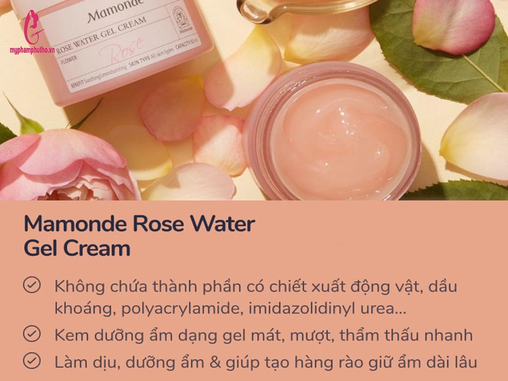 Thành phần Kem Dưỡng Ẩm Mamonde Rose Water Gel Cream