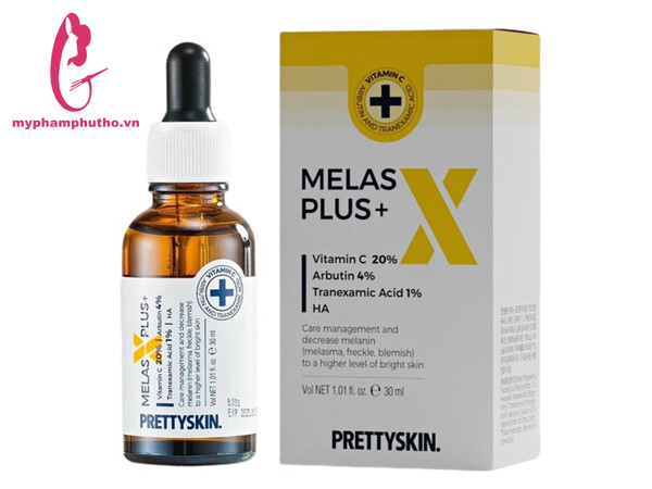 Tinh chất trị nám Trắng da Melas X Plus + PrettySkin