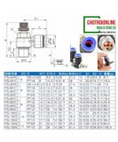 Van tiết lưu điều chỉnh khí nén ren M10-M13-M17-M20