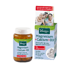 Viên bổ sung Magie + Canxi + Vitamin D3 cho trẻ em, người lớn của Kneipp