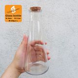 CHAI THỦY TINH NÓN 350ML NẮP GỖ