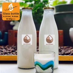 Chai thủy tinh tròn nắp thiếc 1000ml