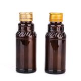 Chai dung dịch uống bằng thủy tinh màu hổ phách 100ml có nắp kim loại