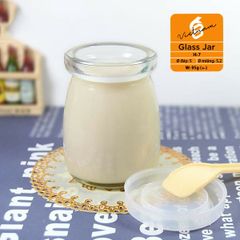 Hũ thủy tinh pudding lùn nắp nhựa 100ml