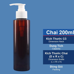 Chai PET vòi bơm 200ml