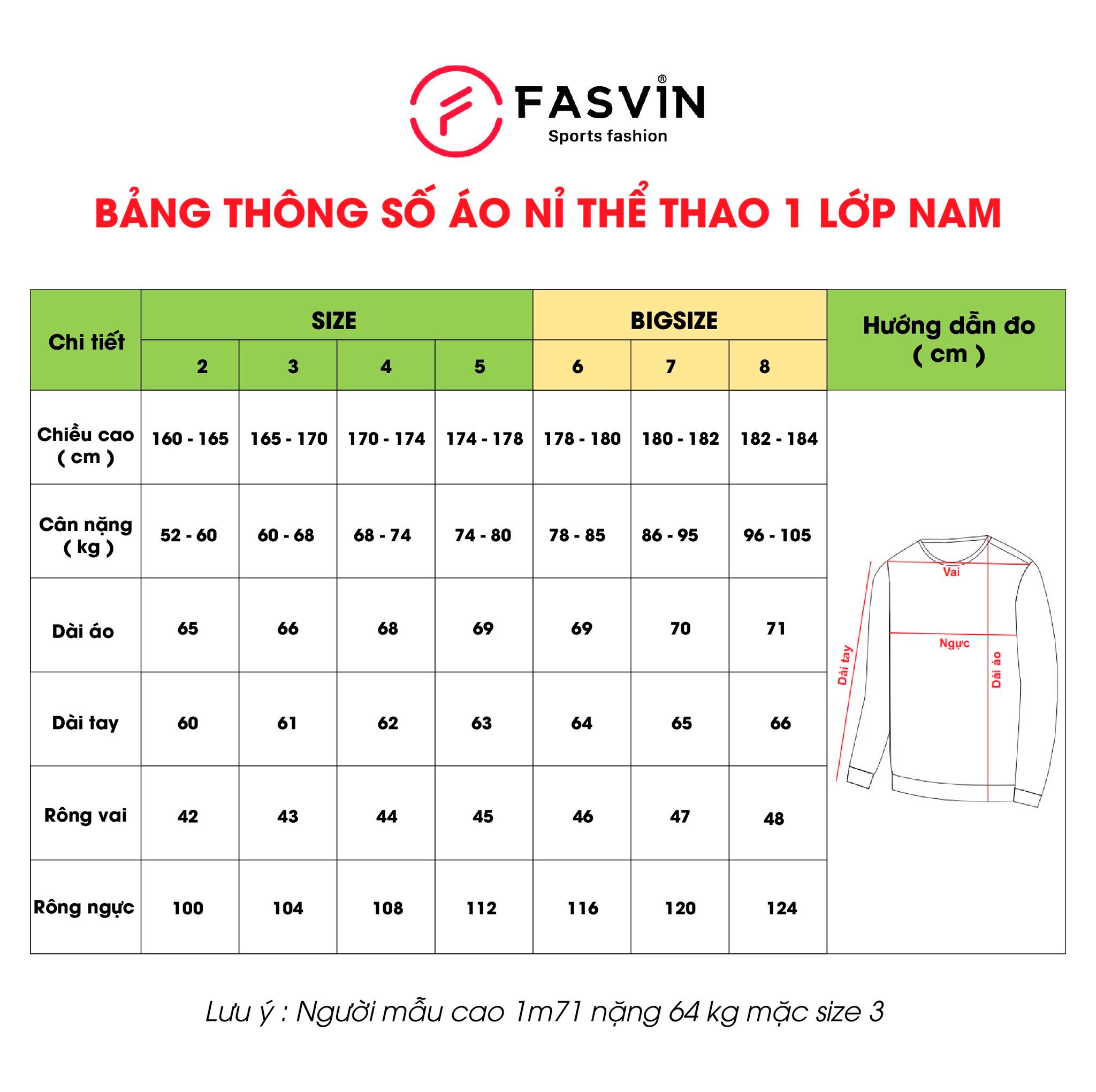 Áo thun thể thao nam dài tay Fasvin chất vải mềm mại co giãn thoải mái AD22523