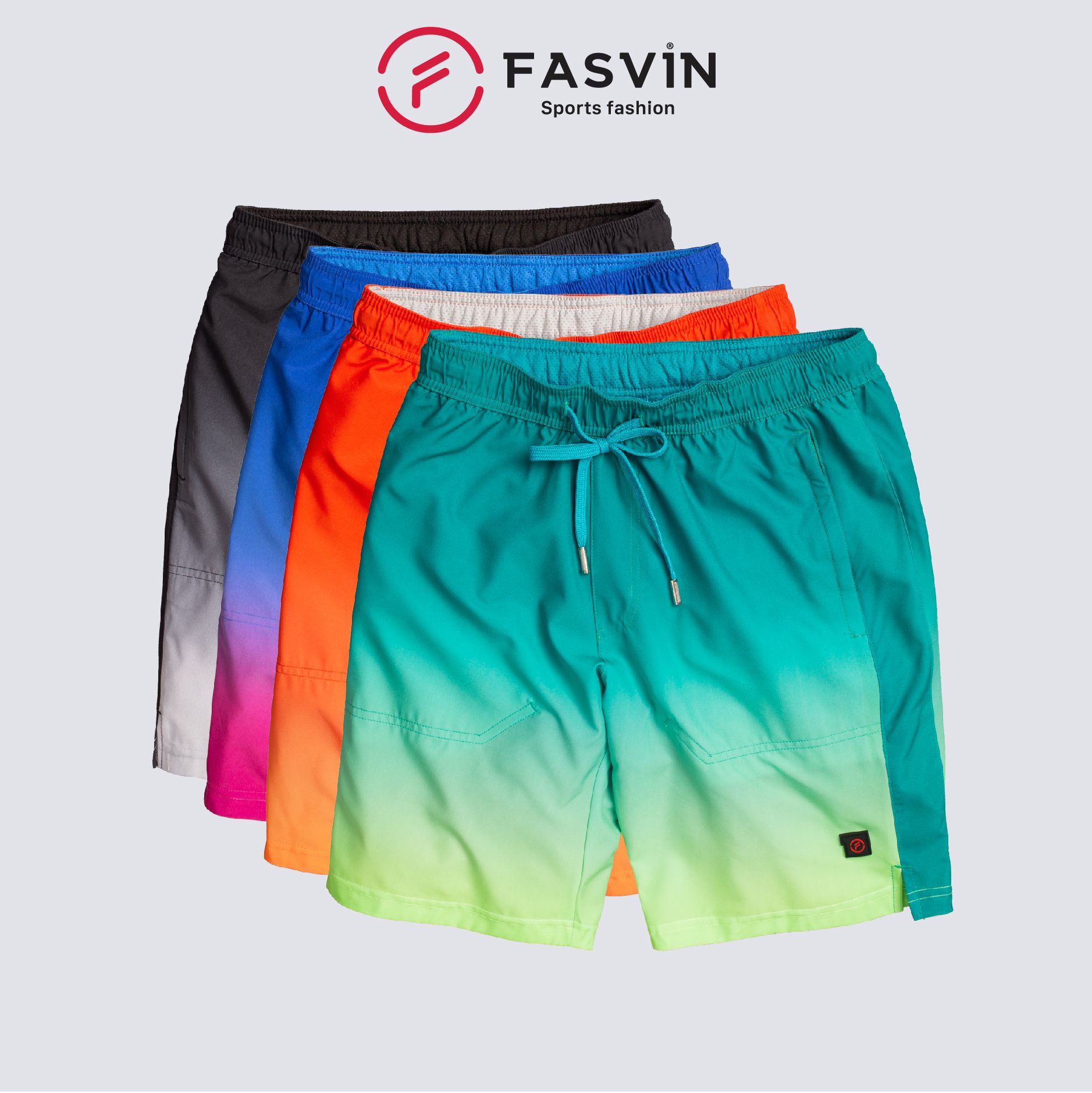 Quần short nam thể thao Fasvin vải gió in thăng hoa co giãn mềm mát S21463