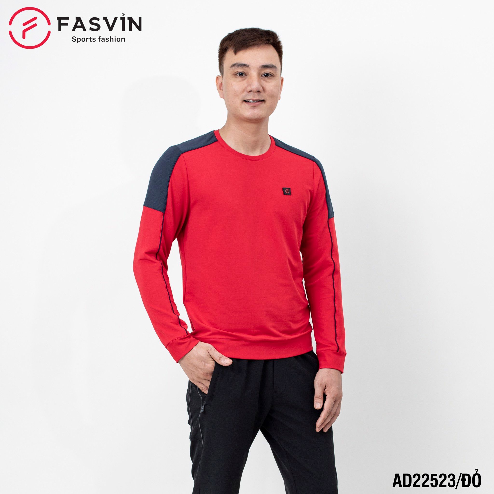 Áo thun thể thao nam dài tay Fasvin chất vải mềm mại co giãn thoải mái AD22523