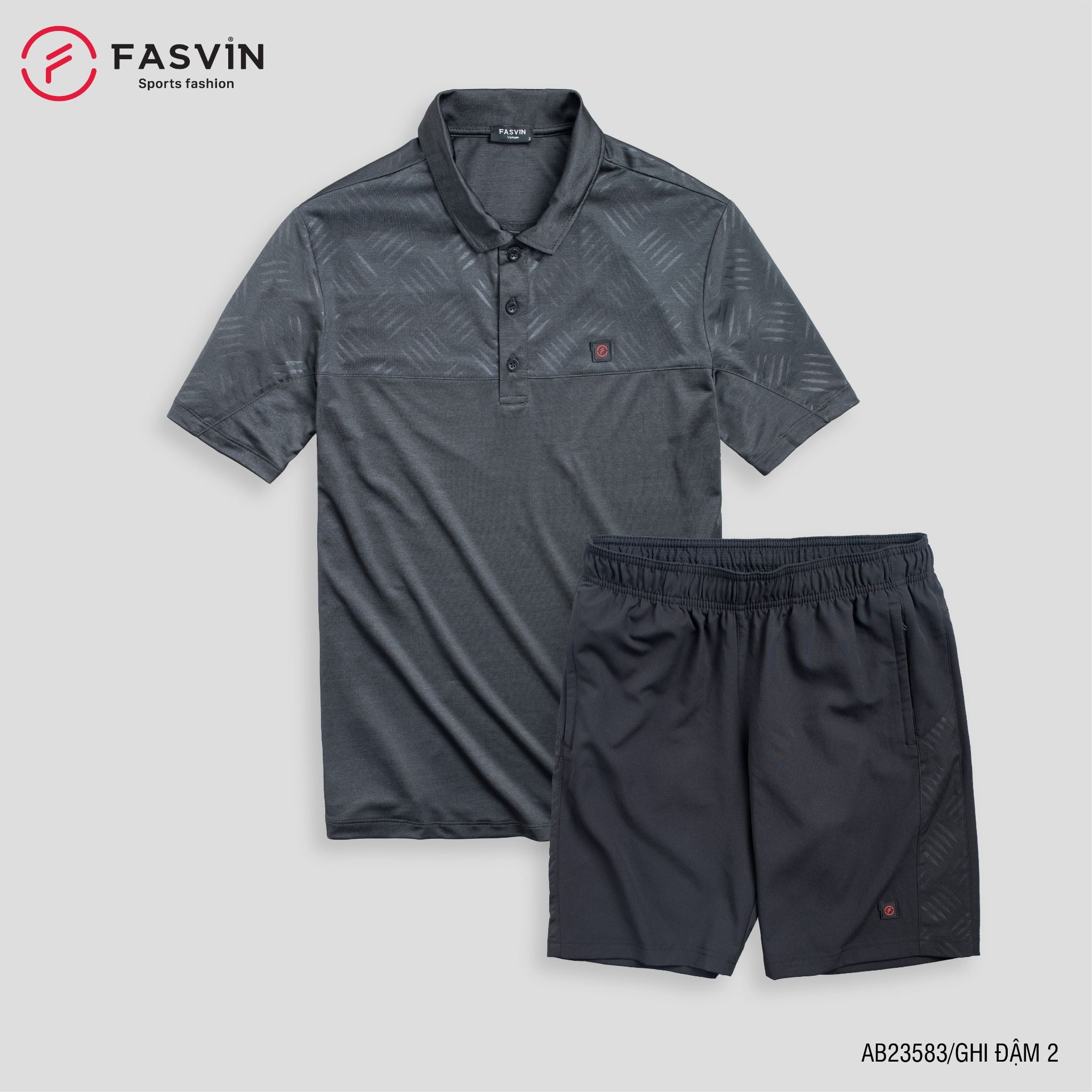 Bộ quần áo thể thao nam FASVIN AB23583 chất vải mềm nhẹ co giãn thoải mái