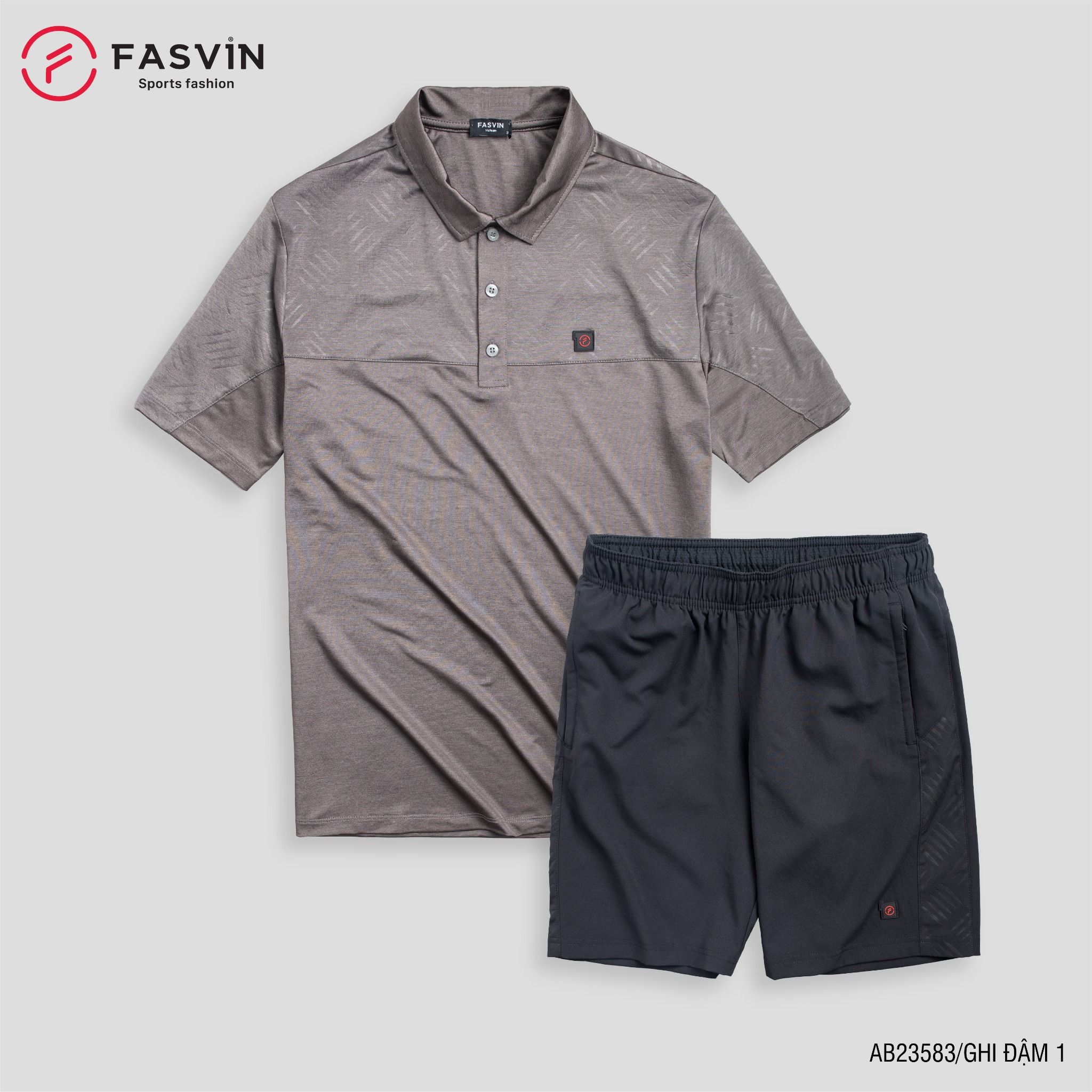 Bộ quần áo thể thao nam FASVIN AB23583 chất vải mềm nhẹ co giãn thoải mái