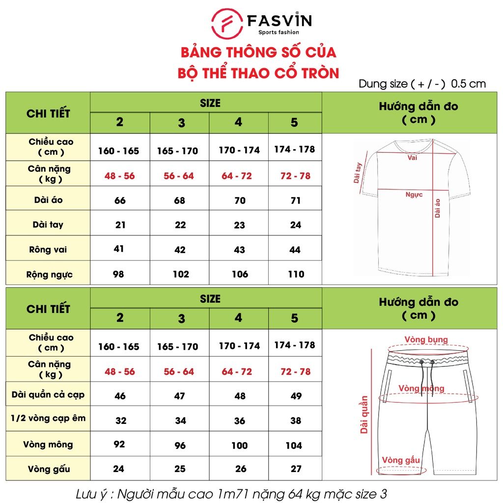 Bộ quần áo thể thao nam FASVIN AB23583 chất vải mềm nhẹ co giãn thoải mái
