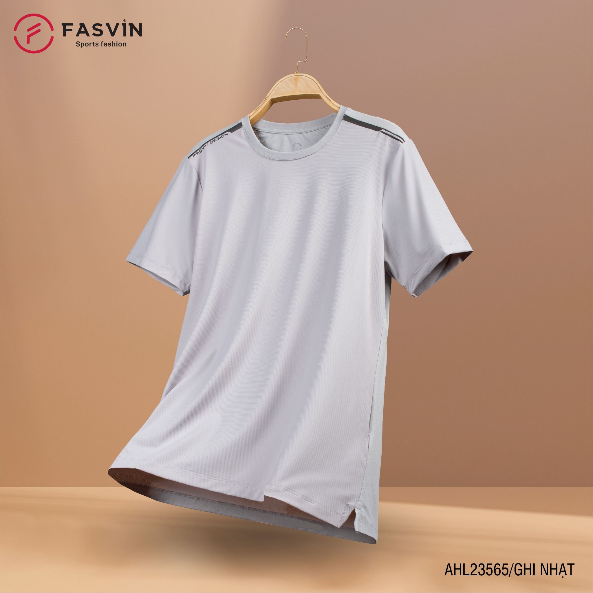 Áo thun thể thao nam Fasvin AHL23565 chất Nylon cao cấp vải mềm mịn thoáng mát thoải mái