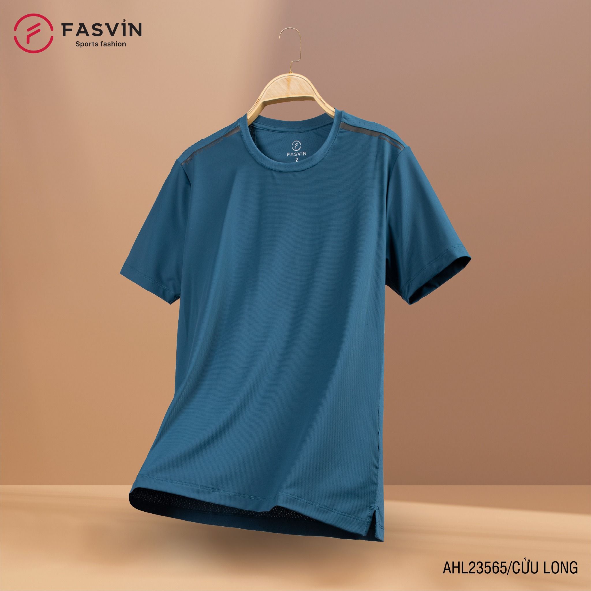 Áo thun thể thao nam Fasvin AHL23565 chất Nylon cao cấp vải mềm mịn thoáng mát thoải mái