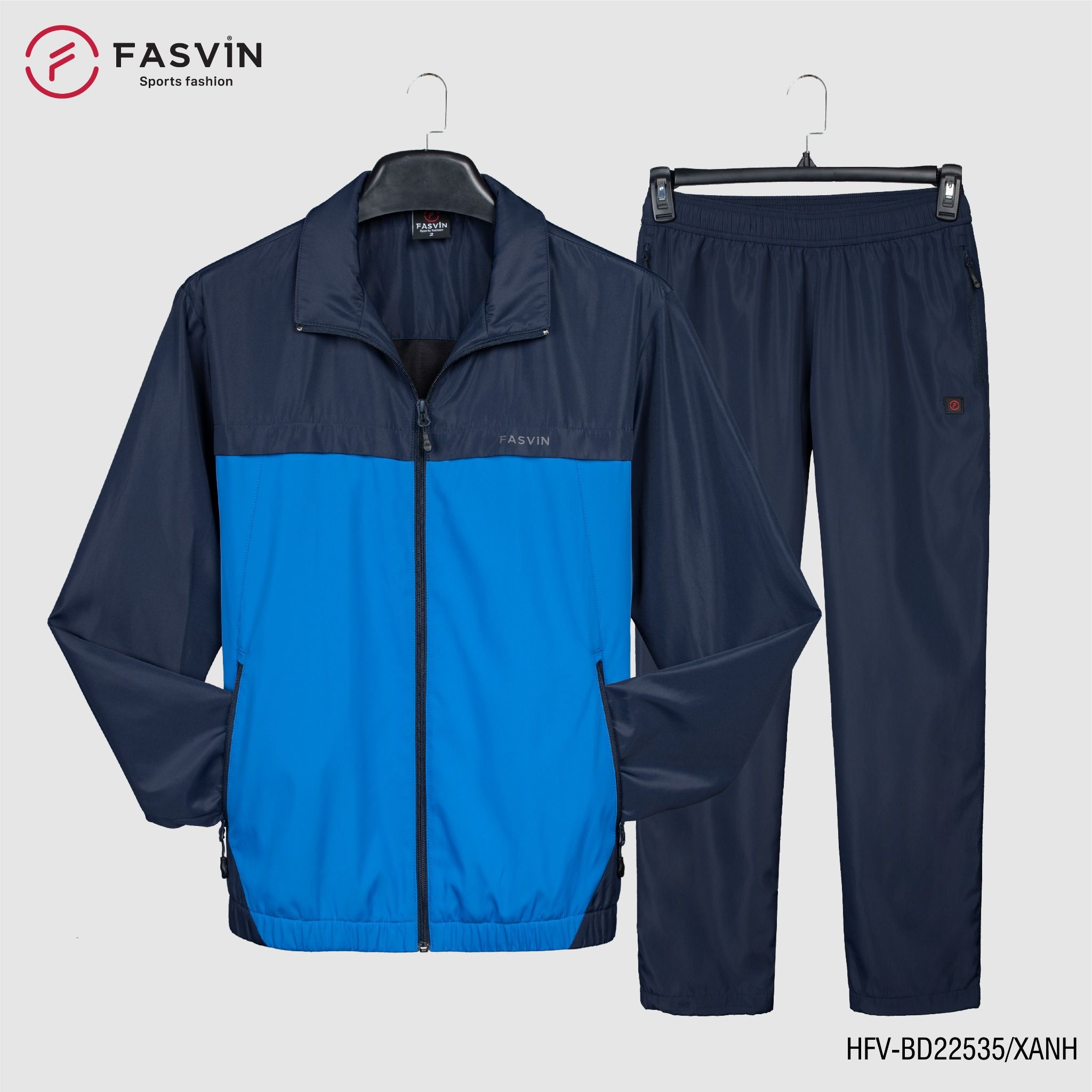 Bộ quần áo thể thao nam chất vải gió dán 02 lớp dày dặn ấm áp FASVIN BD22535