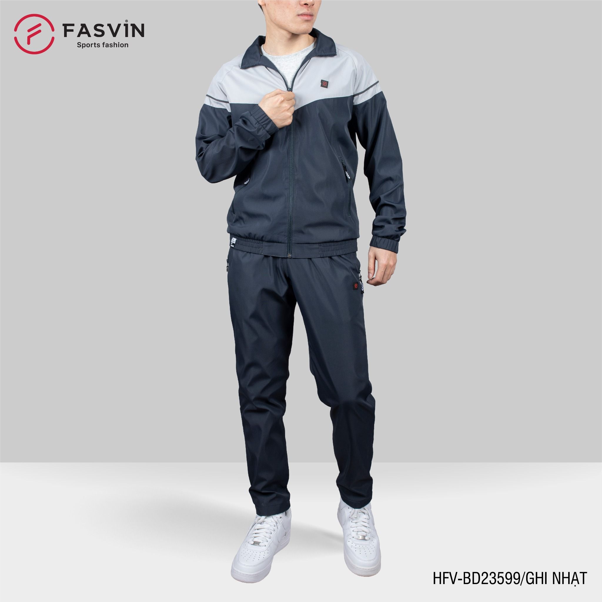 Bộ Quần Áo Gió Thể Thao Nam FASVIN BD23599 02 Lớp Lót Thun Dày Dặn Ấm Áp Chất Vải Và Phom Dáng Rất Đẹp