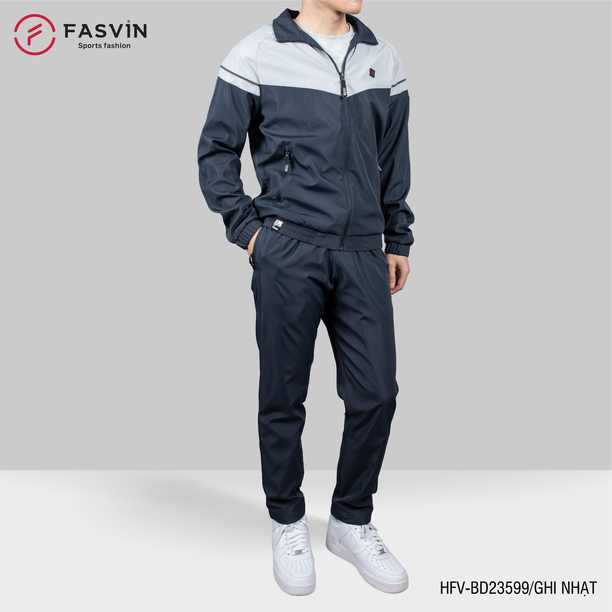 Bộ Quần Áo Gió Thể Thao Nam FASVIN BD23599 02 Lớp Lót Thun Dày Dặn Ấm Áp Chất Vải Và Phom Dáng Rất Đẹp